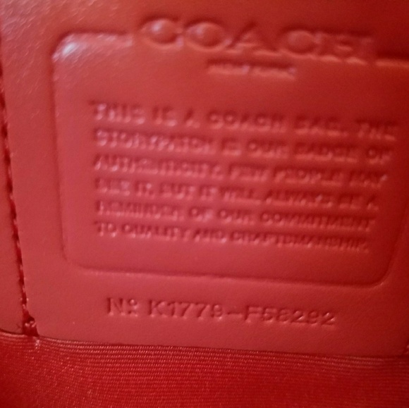 Coach tote bag f58292 bright orange - Picture 7 of 8